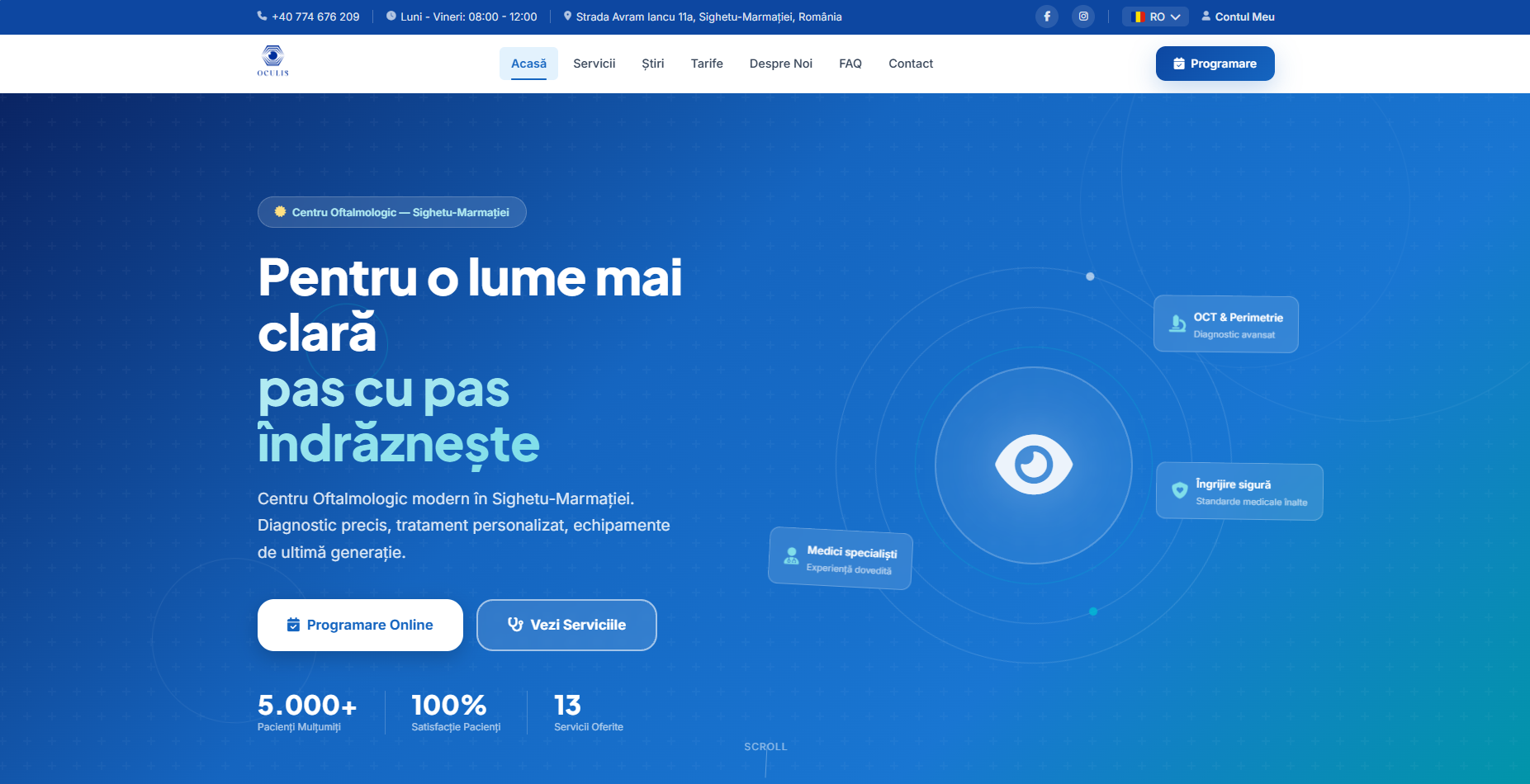 Modern Presentation Website - Oculis.ro