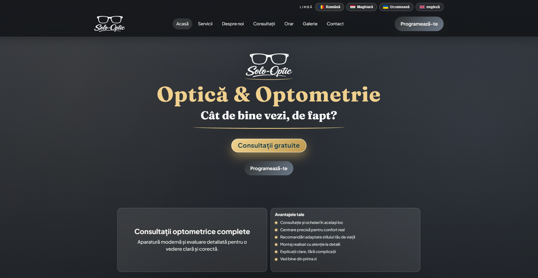 Web Platform and Online Catalog - Solo-Optic.ro